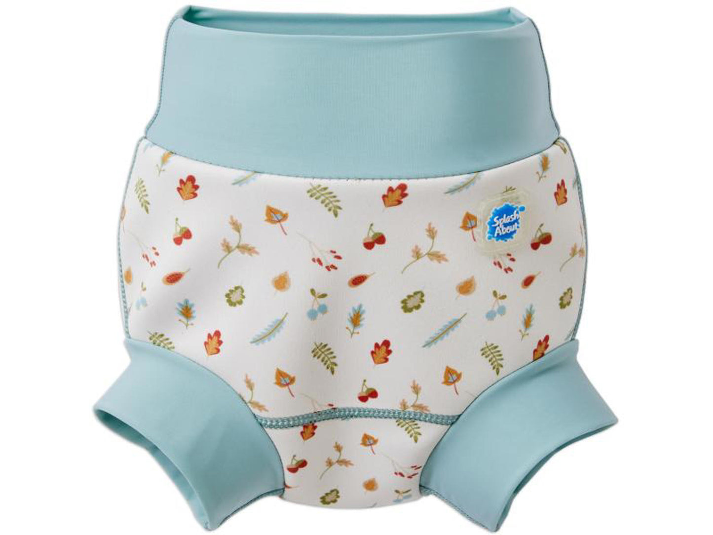 Happy Nappy blebukser Little Acorns med farverige blade og bær på hvid baggrund