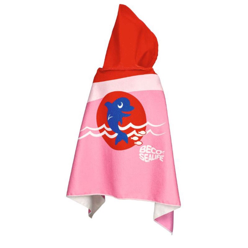 beco-sealife-haandklaede-poncho-pink-1181 - billede 3
