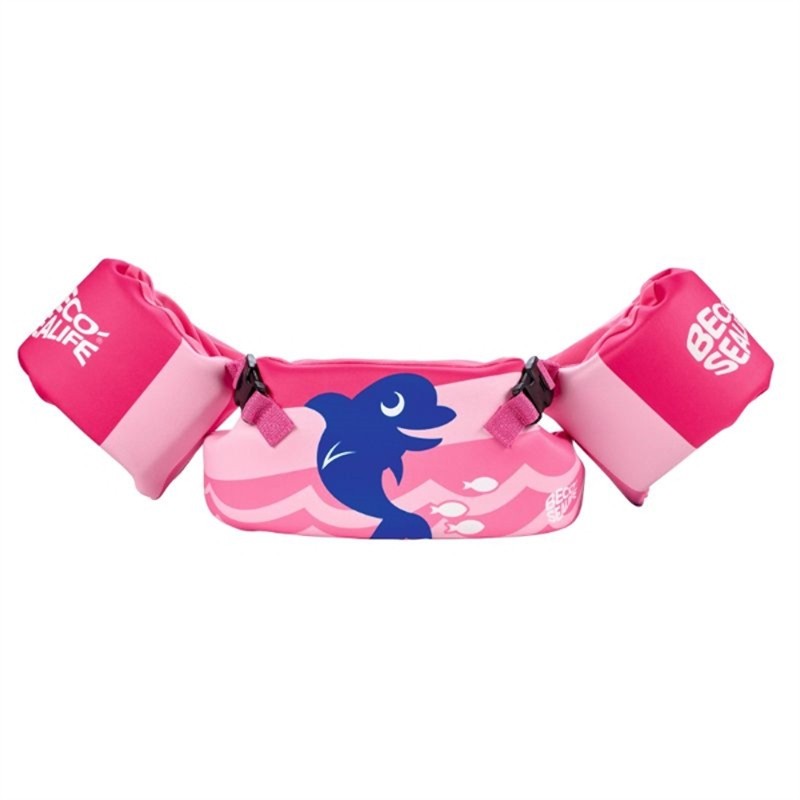 beco-sealife-laer-at-svoemme-saet-pink-m-badevinger-og-svoemmebaelte-1878 - billede 1