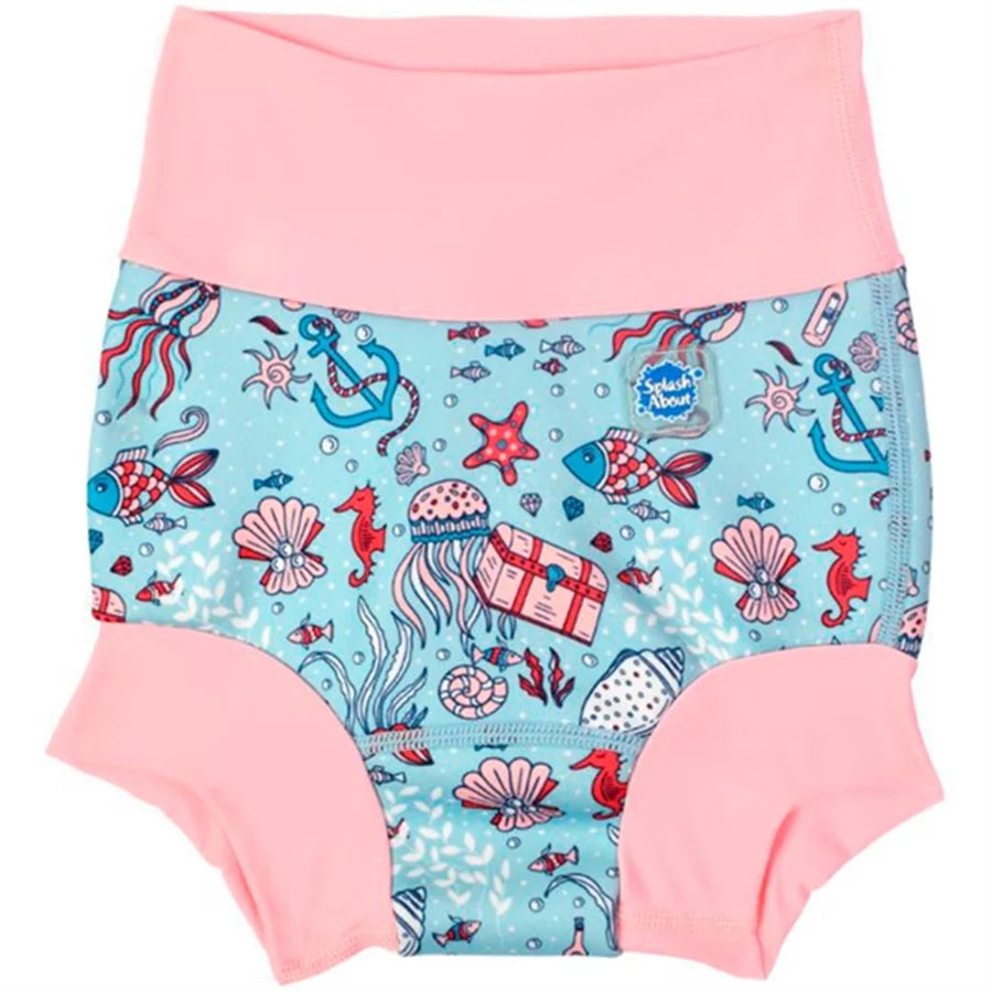 Happy Nappy baby swim diaper Hidden Treasure neoprene with underwater print