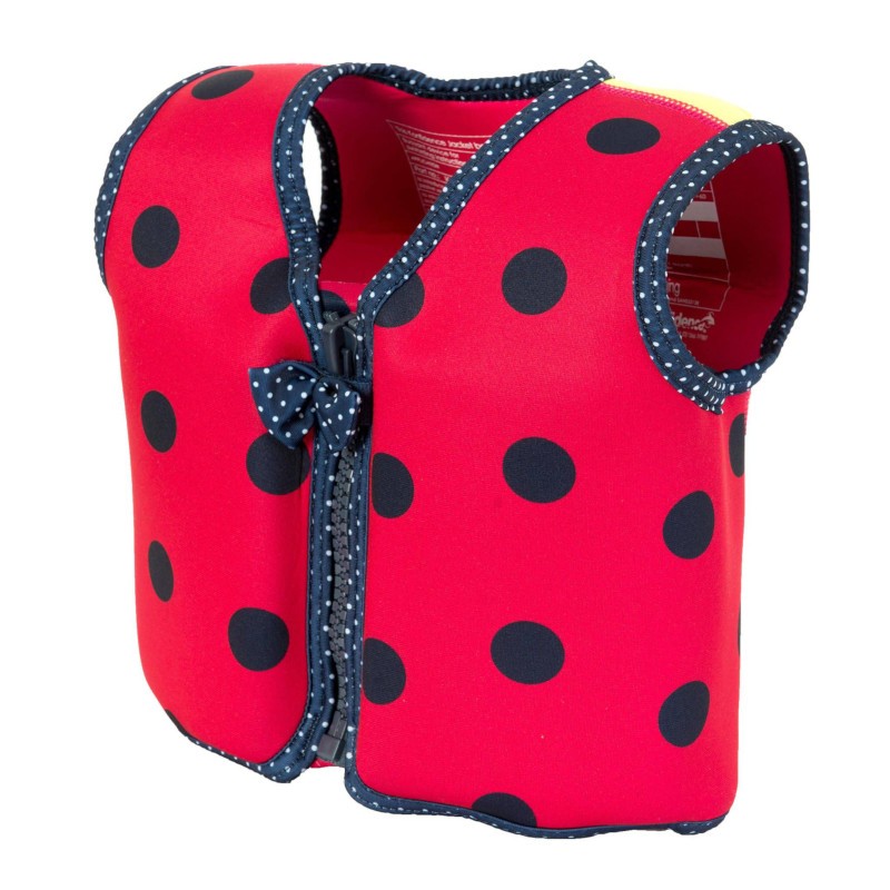 konfidence-svoemmevest-i-neopren-til-boern-pink-navy-ladybird-806 - billede 1