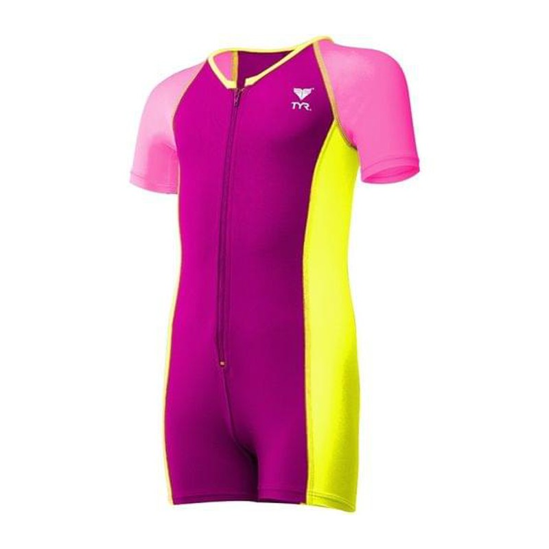 tyr-uv-beskyttende-svoemmedragt-til-boern-pink-909 - billede 1