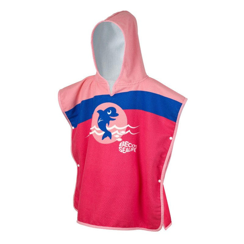 beco-sealife-haandklaede-poncho-pink-1181 - billede 2