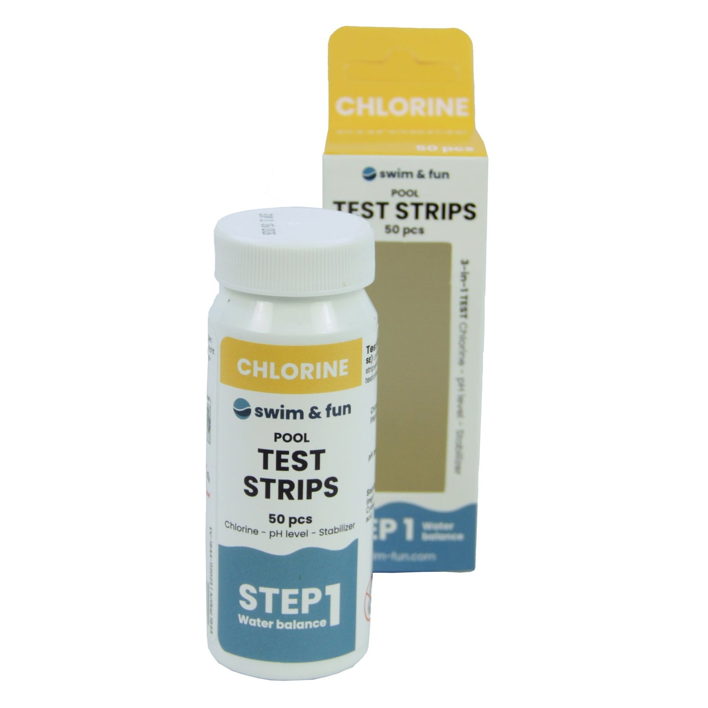 Swim and Fun teststrimler til klor pH stabilisator 50 stk